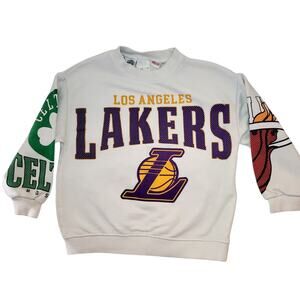 LNew-Zara Kids NBA Basketball Team Branded All Over Raised Print Sweater 4-5 yrs